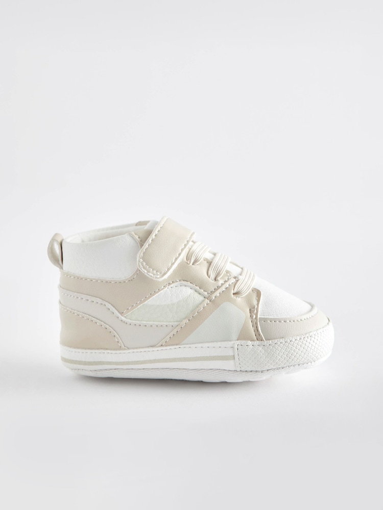 White High Top Baby Trainers (0-24mths) - Image 1 of 5