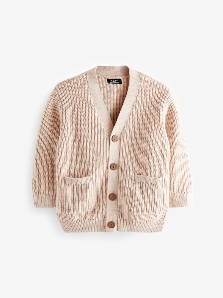 Ecru Relaxed Fit 100% Cotton Cardigan (3mths-7yrs) - Image 2 of 4