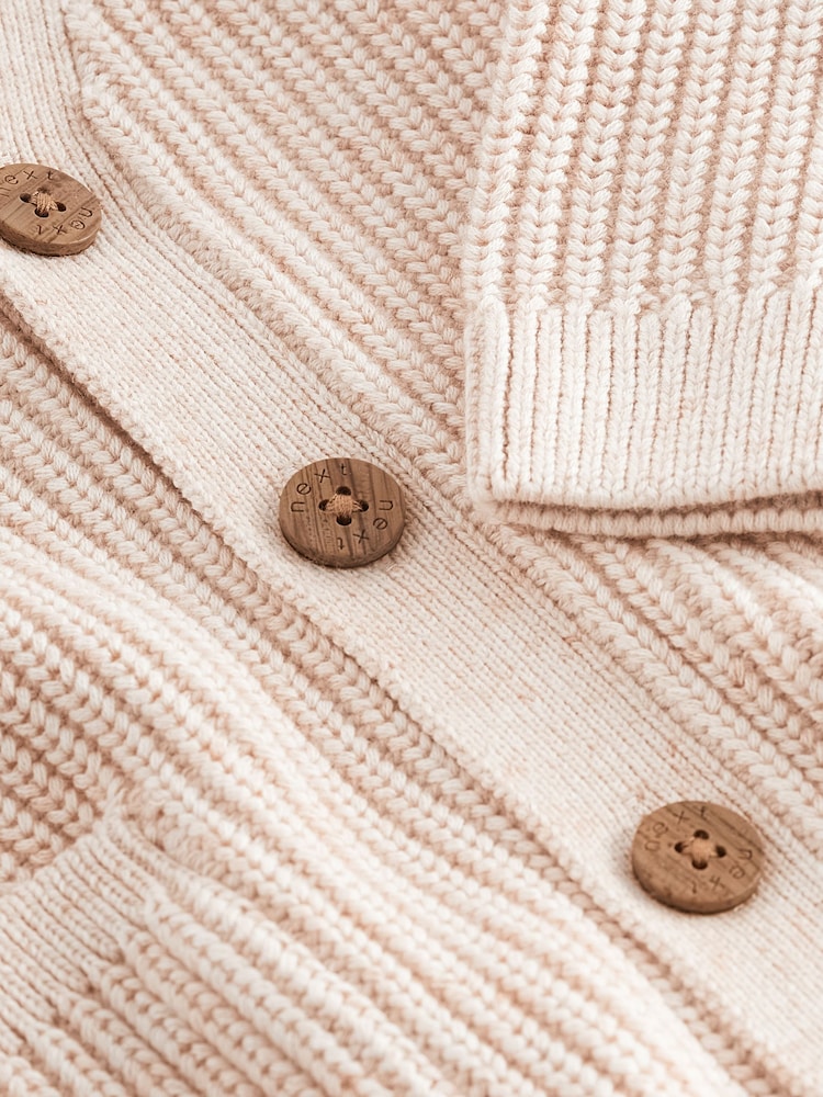 Ecru Relaxed Fit 100% Cotton Cardigan (3mths-7yrs) - Image 4 of 4