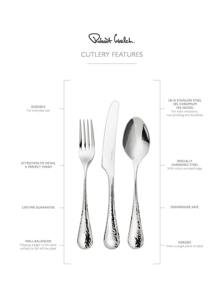 Robert Welch Silver 24pc Honeybourne Cutlery Set - Image 4 of 4