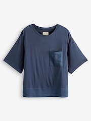 Navy Blue Pyjamas With Satin Trims - Image 6 of 7