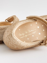 Gold Glitter Standard Fit (F) Mary Jane Shoes - Image 6 of 7