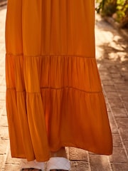 Myleene Klass Yellow Satin Bandeau Dress - Image 6 of 9