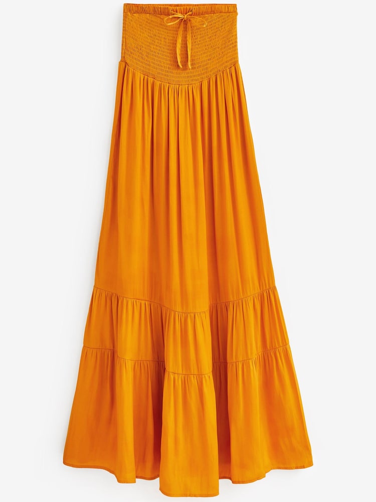 Myleene Klass Yellow Satin Bandeau Dress - Image 9 of 9
