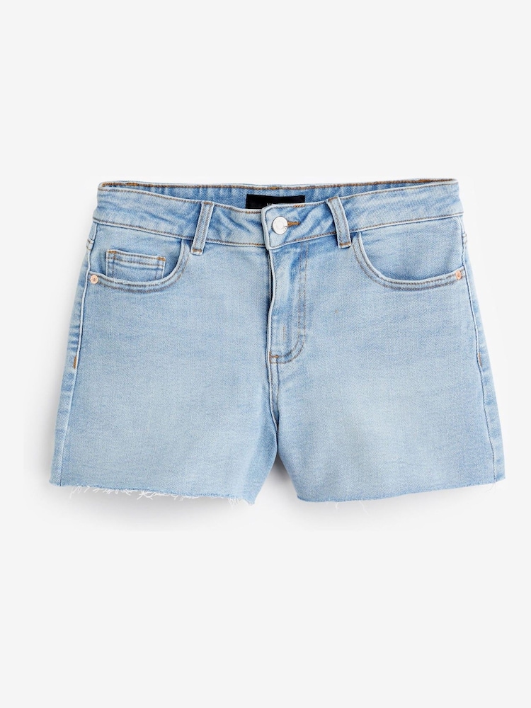 Mid Blue Super Soft Denim Shorts - Image 7 of 7