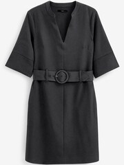 Black Tailored Belted Mini Dress - Image 5 of 5