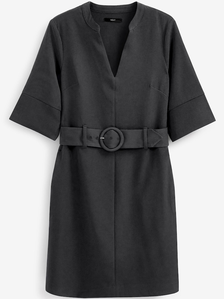 Black Tailored Belted Mini Dress - Image 5 of 5