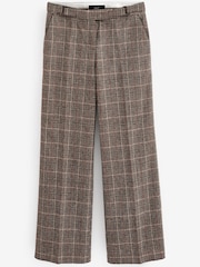 Brown Check Smart Tailored Wide Trousers - Image 2 of 2