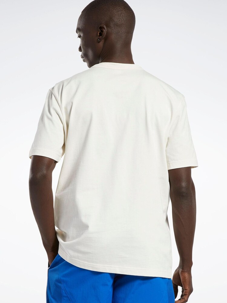 Reebok 100% Cotton Classics Small Vector White T-Shirt - Image 2 of 5