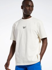 Reebok 100% Cotton Classics Small Vector White T-Shirt - Image 3 of 5