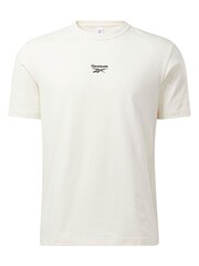 Reebok 100% Cotton Classics Small Vector White T-Shirt - Image 5 of 5