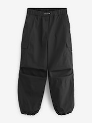 Black Parachute Cotton Cargo Trousers - Image 2 of 2