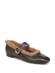 Sam Edelman Brown Michaela Fur Mary Janes Shoes - Image 3 of 7