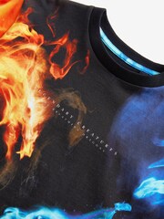 Black Dragon Fire All-Over Print Short Sleeve T-Shirt (5-16yrs) - Image 3 of 3
