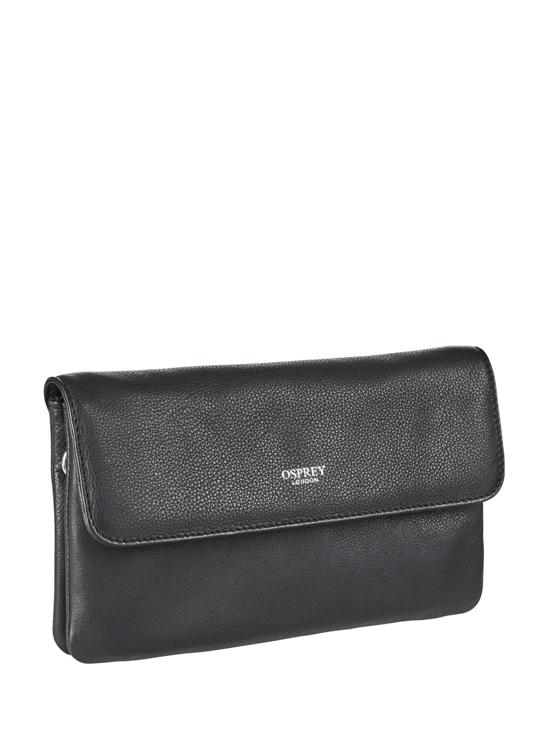 Buy OSPREY LONDON Sasha Black Leather Cross Body Clutch Bag from the Next UK online shop