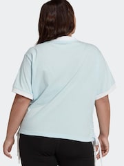 adidas Originals Blue Plus Size Always Laced 100% Cotton T-Shirt - Image 2 of 6