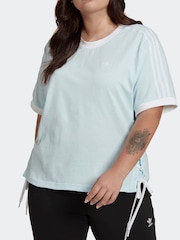 adidas Originals Blue Plus Size Always Laced 100% Cotton T-Shirt - Image 3 of 6