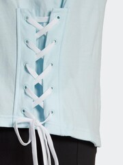 adidas Originals Blue Plus Size Always Laced 100% Cotton T-Shirt - Image 5 of 6