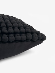 Black 43 x 43cm Global Bobble 100% Cotton Cushion - Image 3 of 7