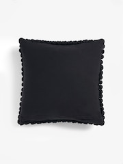 Black 43 x 43cm Global Bobble 100% Cotton Cushion - Image 7 of 7