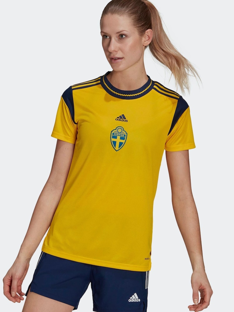 adidas Yellow Sweden 21/22 Home Jersey - Image 1 of 7