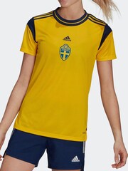 adidas Yellow Sweden 21/22 Home Jersey - Image 3 of 7