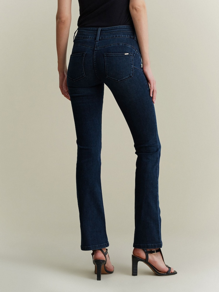 Inky Blue Denim Slim Lift And Shape Bootcut Jeans - Image 3 of 7