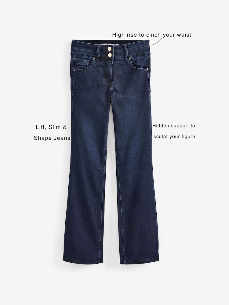 Inky Blue Denim Slim Lift And Shape Bootcut Jeans - Image 6 of 7