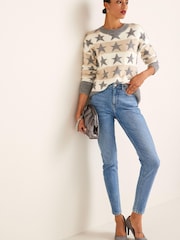 Mid Blue Comfort Stretch Mom Jeans - Image 1 of 5