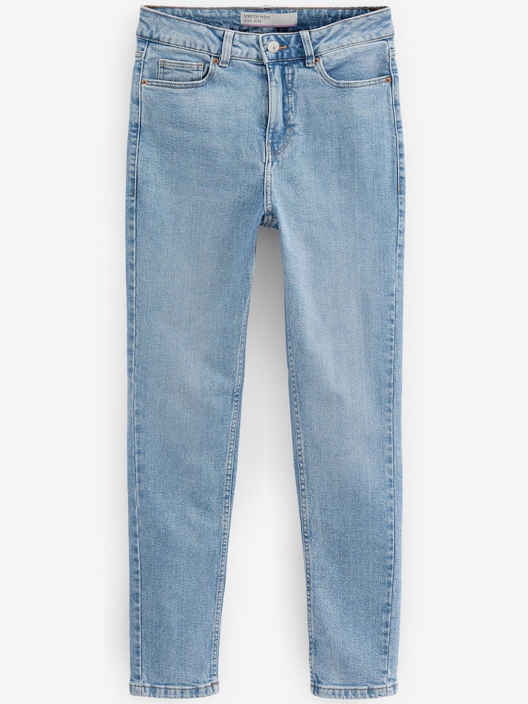 Mid Blue Comfort Stretch Mom Jeans - Image 5 of 5