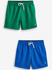 Cobalt Blue/Tennis Green 2 pack Swim Shorts - Image 1 of 6