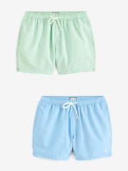 Mint Green/Light Blue 2 pack Swim Shorts - Image 1 of 7