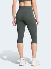adidas Grey Optime Workout Contour Capri Leggings - Image 2 of 7