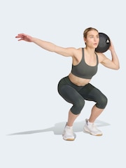 adidas Grey Optime Workout Contour Capri Leggings - Image 3 of 7