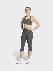 adidas Grey Optime Workout Contour Capri Leggings - Image 6 of 7