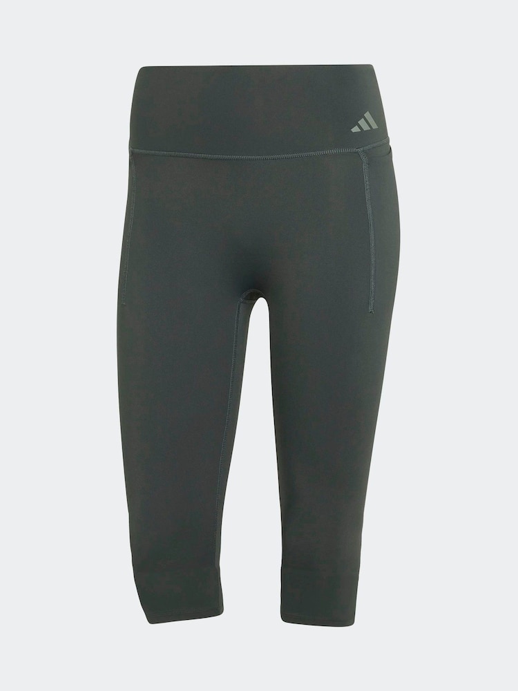 adidas Grey Optime Workout Contour Capri Leggings - Image 7 of 7 adidas Grey Optime Workout Contour Capri Leggings - Image 7 of 7