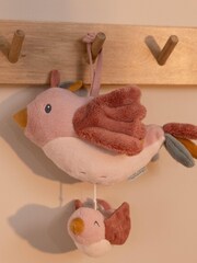 Little Dutch Pink Flowers and Butterflies Music Box Birds - Image 1 of 4