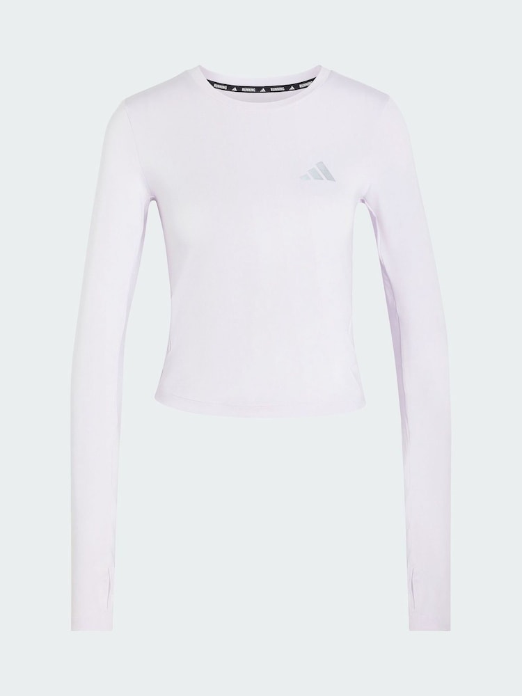 adidas Purple Adi365 Running Essentials Long Sleeve T-Shirt - Image 6 of 6