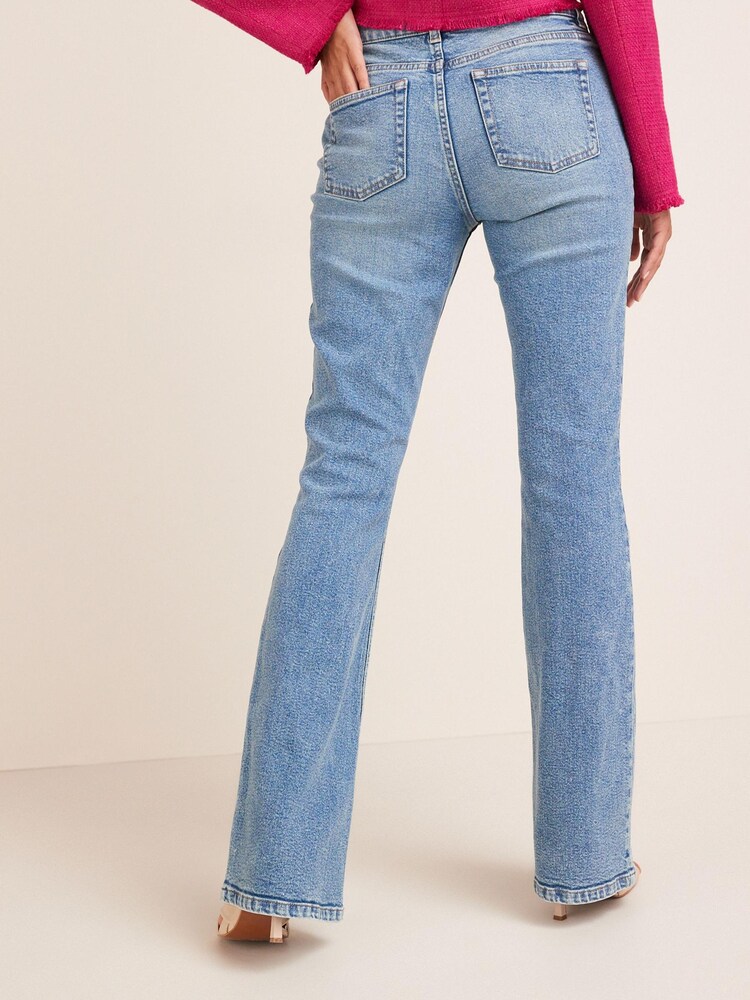 Denim, Mittelblau - Authentic Schlagjeans mit Stretch - Bild 2 von 5
