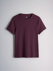 The Set 4 Pack Ribbed Short Sleeve T-Shirts Pink/Burgundy/White/Neutral - Image 5 of 7
