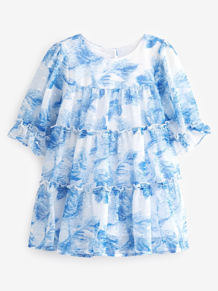 Baker by Ted Baker Blue Toile Dress - Image 1 of 9