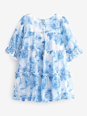 Baker by Ted Baker Blue Toile Dress - Image 2 of 9