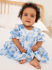 Baker by Ted Baker Blue Toile Dress - Image 5 of 9
