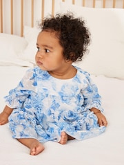 Baker by Ted Baker Blue Toile Dress - Image 6 of 9