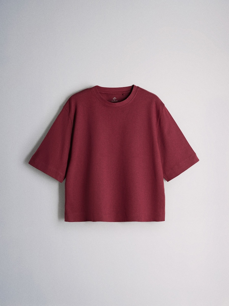 The Set 5 Pack Heavyweight Relaxed Short Sleeve T-Shirts Khaki/Green/Brown/Neutral - Image 2 of 8