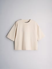 The Set 5 Pack Heavyweight Relaxed Short Sleeve T-Shirts Khaki/Green/Brown/Neutral - Image 3 of 8