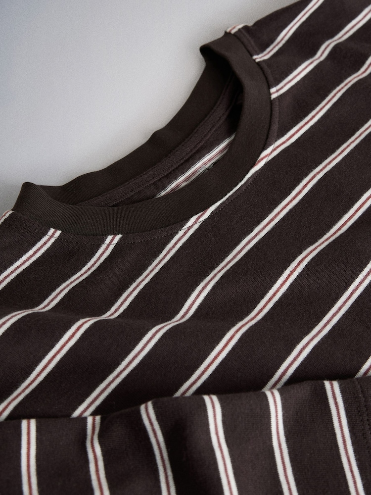 The Set 5 Pack Heavyweight Relaxed Short Sleeve T-Shirts Khaki/Green/Brown/Neutral - Image 8 of 8