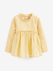 Lemon Yellow Long Sleeve Blouse (3mths-7yrs) - Image 4 of 5