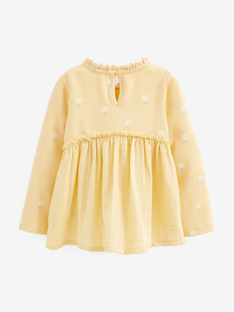 Lemon Yellow Long Sleeve Blouse (3mths-7yrs) - Image 5 of 5