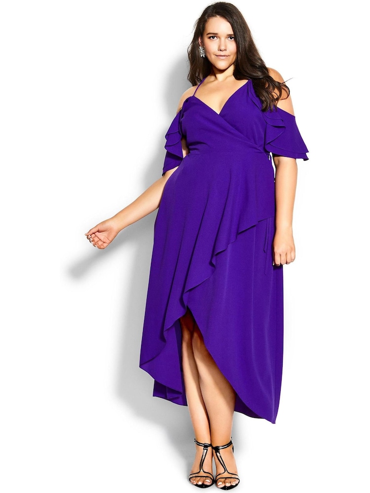 City Chic Purple Elegant Maxi Dress - Image 1 of 1